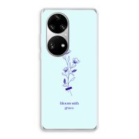Bloom with grace: Huawei P50 Pro Transparant Hoesje