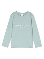 Givenchy Kids t-shirt en coton biologique à logo imprimé - Bleu - thumbnail