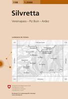 Wandelkaart - Topografische kaart 1198 Silvretta | Swisstopo - thumbnail