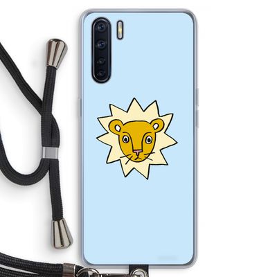 Kleine leeuw: Oppo A91 Transparant Hoesje met koord