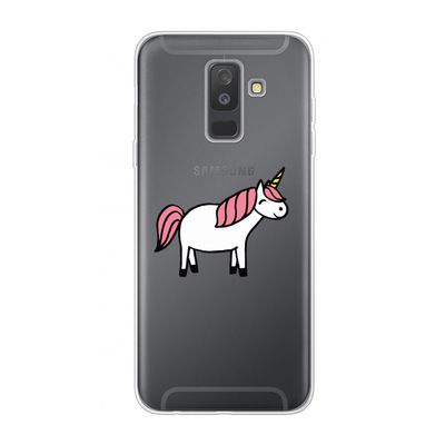 Eenhoorn: Samsung Galaxy A6 Plus (2018) Transparant Hoesje