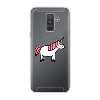 Eenhoorn: Samsung Galaxy A6 Plus (2018) Transparant Hoesje