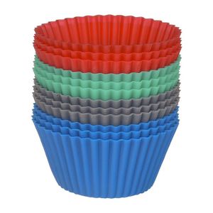 Siliconen cupcakevormpjes - set van 12 - ø7 cm