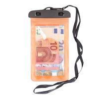 2x Waterdichte geldbuidel/ moneybelt nektasje oranje