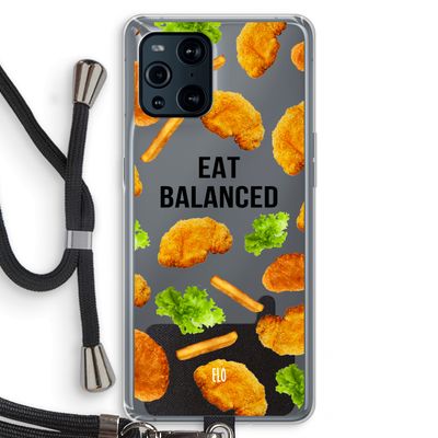 Eat Balanced: Oppo Find X3 Transparant Hoesje met koord