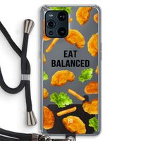 Eat Balanced: Oppo Find X3 Transparant Hoesje met koord