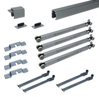 Argenta Proslide complete schuifdeurset 4 meter rail - Dubbele softclose - Minimale deurbreedte 930mm - Max. 100kg - Opbouw bevestiging - thumbnail