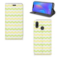 Huawei P Smart Plus | Hoesje met Magneet | Waves Yellow