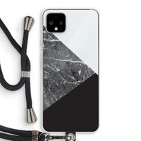Combinatie marmer: Pixel 4 XL Transparant Hoesje met koord