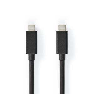 USB-Kabel | USB 3.2 Gen 2x2 | USB-C Male | USB-C Male | 100 W | 4K@60Hz | 20 Gbps | Vernikkeld | 1