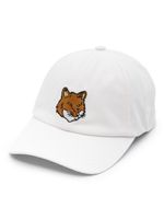 Maison Kitsuné casquette Bold Fox en coton à logo - Blanc