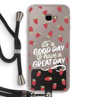 Don't forget to have a great day: Samsung Galaxy J4 Plus Transparant Hoesje met koord