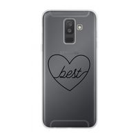 Best heart black: Samsung Galaxy A6 Plus (2018) Transparant Hoesje