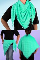 Driehoek sjaal Bubble turquoise
