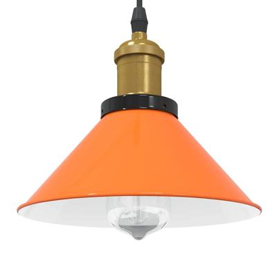 Hanglamp in hoogte verstelbaar E27 22cm metaal glanzend oranje