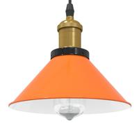Hanglamp in hoogte verstelbaar E27 22cm metaal glanzend oranje