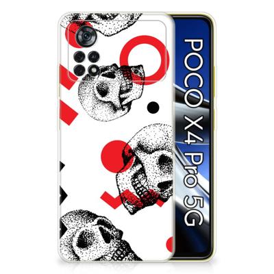 Silicone Back Case Xiaomi Poco X4 Pro 5G Skull Red Silicone Back Case Xiaomi Poco X4 Pro 5G Skull Red