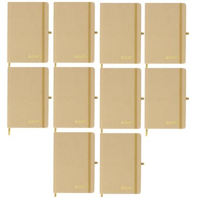 Notitieboekje Elevate - 10x - A5 formaat - goud - 14 x 21 cm ? karton/papier ? Opschrijfboekje