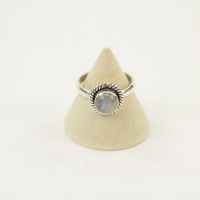 Zilveren Ring met Maansteen Maat 18 - Model 2 (Sterling Zilver 925) - thumbnail