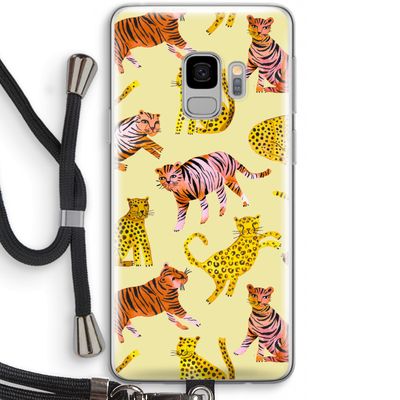 Cute Tigers and Leopards: Samsung Galaxy S9 Transparant Hoesje met koord