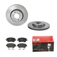 Remmenset, remschijf BREMBO, Remschijftype: Binnen geventileerd, Inbouwplaats: Vooras, u.a. für Dacia, Renault, Nissan, Lada