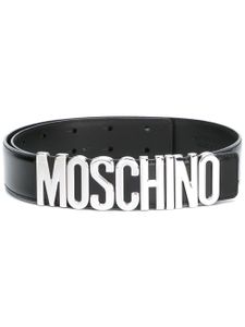 Moschino ceinture à plaque logo - Noir