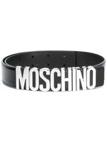 Moschino ceinture à plaque logo - Noir - thumbnail