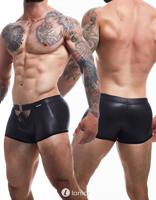 * CUT4MEN Zwarte Wetlook Short, BL4CK03