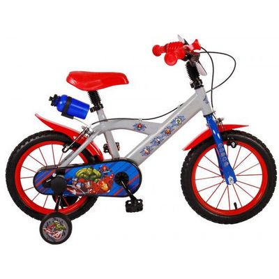 avengers kinderfiets - jongens - 14 inch - grijs - twee handremmen