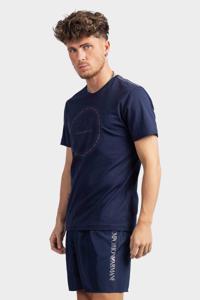 EA7 Emporio Armani Milano T-Shirt Heren Donkerblauw - Maat S - Kleur: Donkerblauw | Soccerfanshop