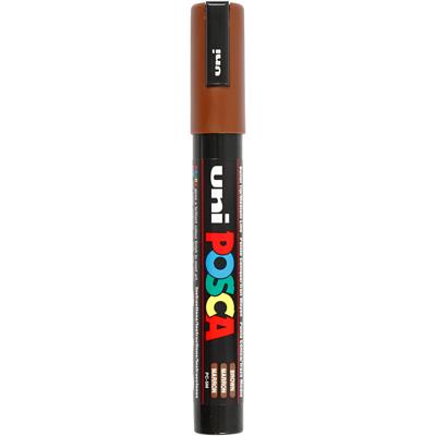 Uni-Posca Posca marker, afm pc-5m, lijndikte 2,5 mm, medium, bruin, 1 stuk