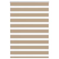 VidaXL Zebra blind 110x100 cm stofbreedte 105,9 cm polyester zandbruin