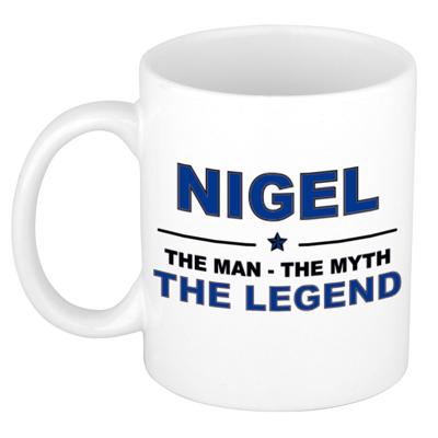 Nigel cadeau mok - man myth legend - naam koffiemok - 300 ml - collega - vaderdag