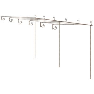 vidaXL Tuinpergola 6x3x2,5 m ijzer antiekbruin