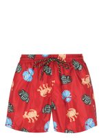 Nos Beachwear short de bain à imprimé graphique - Rouge