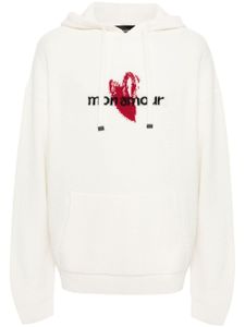 Emporio Armani x Mon Amour hoodie en maille intarsia - Tons neutres