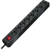 Brennenstuhl eco-line stekkerdoos 8x stekkerdoos (zwart, 1159300018, voor 8 stekkers)