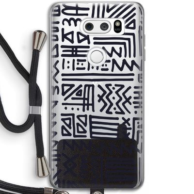 Marrakech print: LG V30 Transparant Hoesje met koord