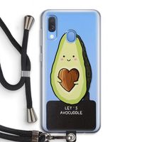 Avocuddle: Samsung Galaxy A40 Transparant Hoesje met koord