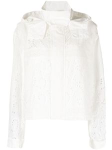 Goen.J veste crop à capuche - Blanc