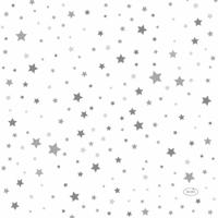 Duni Kerst thema servetten - 20x - 33 x 33 cm - wit met sterren