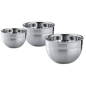 Rösle Keuken - Schaal Set van 3 Stuks Assorti - Roestvast Staal - Zilver