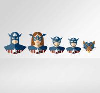 Captain America Familie Sticker