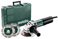 Metabo WQ 1100-125 Set | Haakse slijper | 125 mm | 1100 Watt | 12000 /min | In doos - 610035510