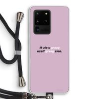 uzelf graag zien: Samsung Galaxy S20 Ultra Transparant Hoesje met koord