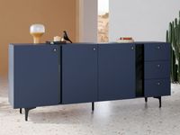 Dressoir COLORUS 3 deuren 3 lades blauw - thumbnail