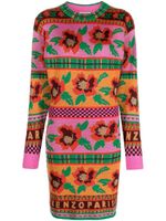 Kenzo robe Fairisle en maille intarsia - Rose - thumbnail