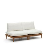 Kave Home Modulaire Loungebank 'Portitxol' Teakhout, Met 2 fauteuils