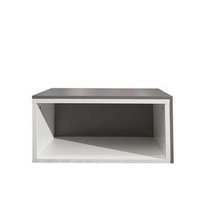 Symbiosis salontafel Rostoya - wit/taupe - 35x70x40 cm - Leen Bakker