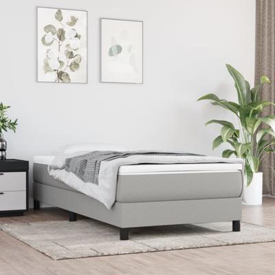 Bedframe zonder matras 90x190 cm stof lichtgrijs